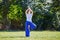 Young woman doing yoga