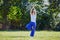 Young woman doing yoga