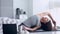 Young woman doing yoga workout at home