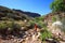 Young woman explores Hance Creek in the Grand Canyon.