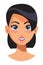 Young woman face cartoon