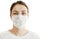 Young Woman in Face Mask. Coronavirus COVID-19