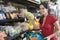 Young Woman Fruit Shopping In Supermarket