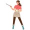 Young woman or girl holding paintbrush and palette. Artist concept. The female character is passionate about the drawing