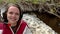 Young woman has fun with an Airboat Ride in the Everglades Florida