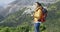 Young woman hiker enjoying the view