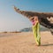 Young woman in indian sari