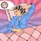 Young Woman with Insomnia Lying in Bed. Pop Art retro illustration