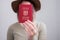 Young woman with Israel passport. Portrait without face. immigration travel concept
