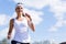 Young woman jogging