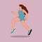 Young woman jogging or running. Healthy lifestyle.