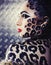 Young woman with leopard make up all over body, cat bodyart closeup