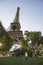 Young Woman looking at Eiffel Tower