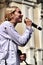 Young woman making speech for International Women\'s Day