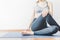 Young woman making yoga workout