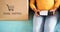 Young woman opening paper box - Girl bought online products during isolation quaratine - Shopping online, e-commerce and shipping