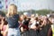 Young Woman At Outdoor Music Festival