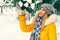 Young Woman Outdoor Winter Lifestyle