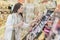 Young woman in the perfumery