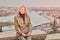 Young woman at the Pierre Loti viewpoint