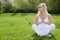 Young woman practising yoga