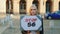 Young woman protesting against 5G internet