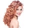 Young woman with red curly hair