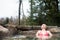 Young Woman Relaxing in a Nordic Spa