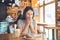 Young woman sitting in a coffee shop leisure