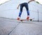 Young woman skateboard practice