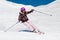 Young woman skiing