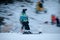 Young woman skiing