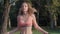 Young Woman Skipping with Jump Rope CloseUp