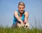 Young woman in sports wear outside