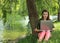 Young Woman Studying Outside