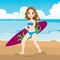 Young Woman Surfer