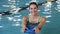 Young woman swimming