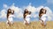 young woman in a wheat golden field