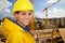 Young woman in workwear