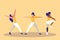 Young women performing exercise icon