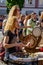 Young womens playing percusion drum