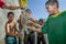 Young wrestlers at the Elmali Turkish Oil Wrestling Festival in Elmali in Turkey.