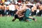 Young wrestlers fight for victory at the Kirkpinar Turkish Oil Wrestling Festival in Edirne in Turkey.