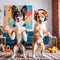 your dogs using headphones and dancing to music