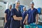 Your health is our number one priority. Portrait of a team of surgeons in a hospital.