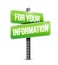 for your information road sign illustration design