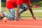 On Your Mark position for sprinting