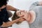 Your neck needs the most delicate of touches. Shot of a mature woman getting her head and neck treated by a