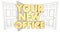 Your New Office Many Doors Words 3d Illustration