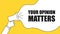 Your opinion matters speech bubble banner. Can be used for business, marketing.